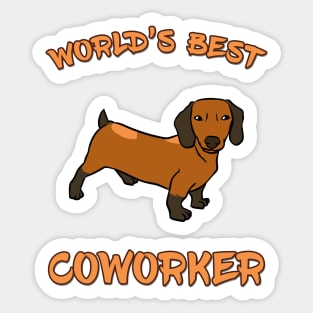 Dachshund World's Best Coworker WFH Sticker